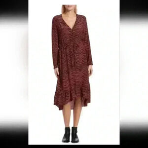 Rails Womens Brown Jade Tiger-Print Dress L